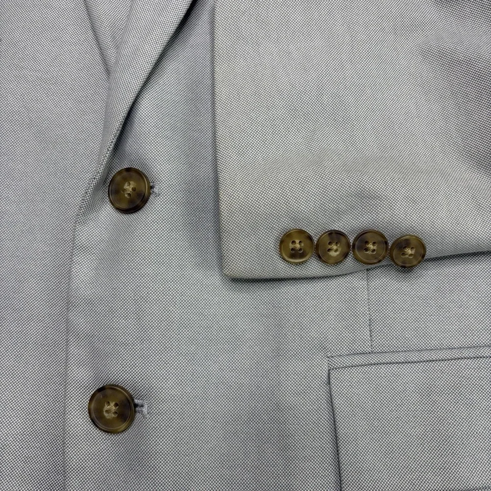 J. Crew Thompson Nailhead Gray Cotton Suit Mens 36S 31x30
